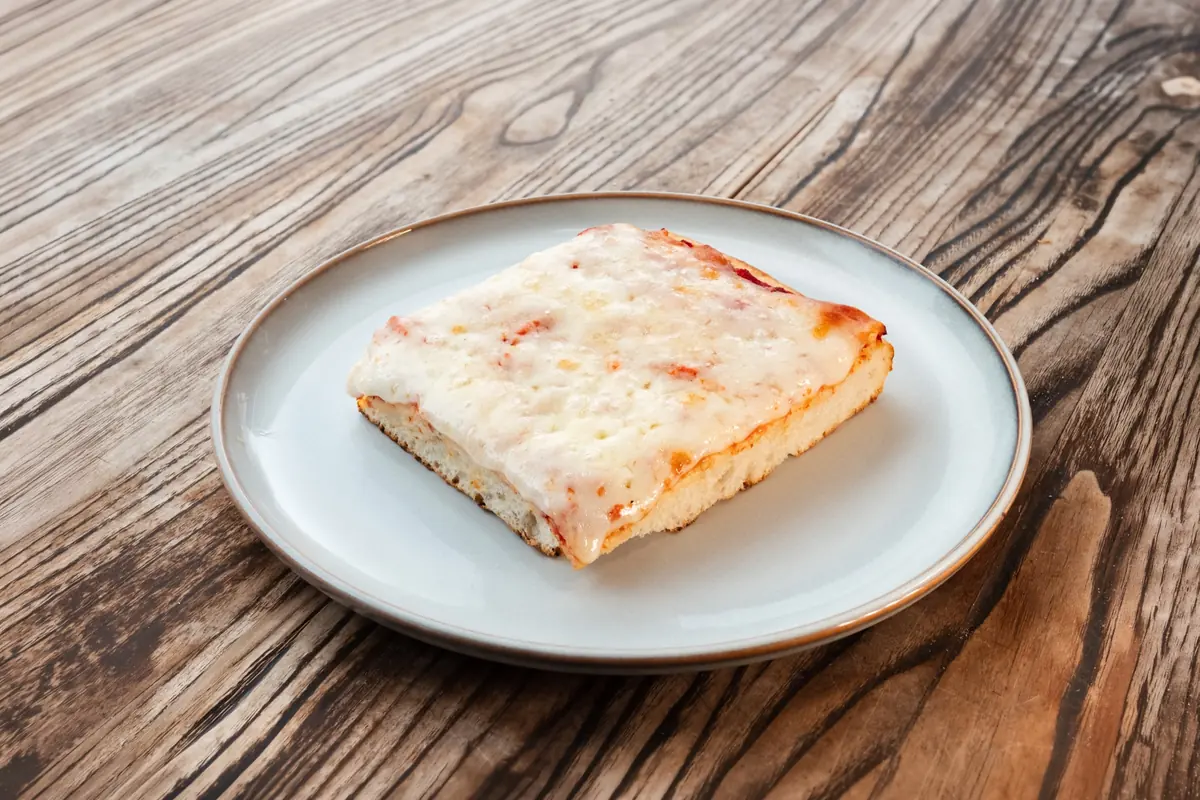 Sicilian square slice on a plate